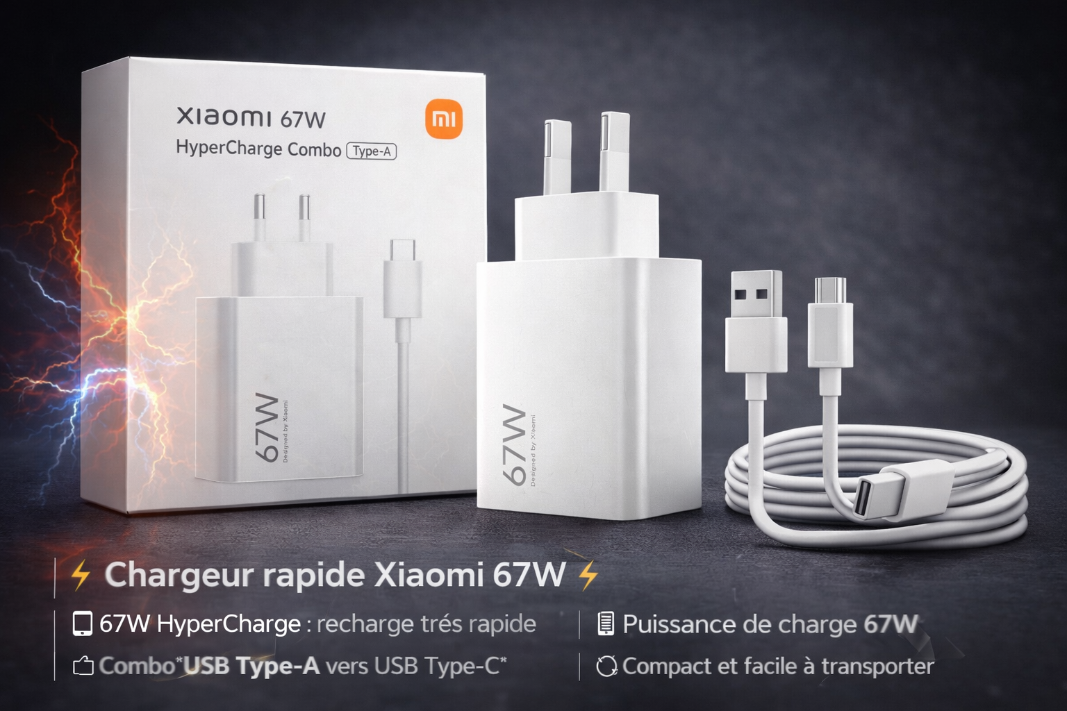 Chargeur rapide Xiaomi 67W HyperCharge – Ultra rapide &amp; fiable&nbsp;