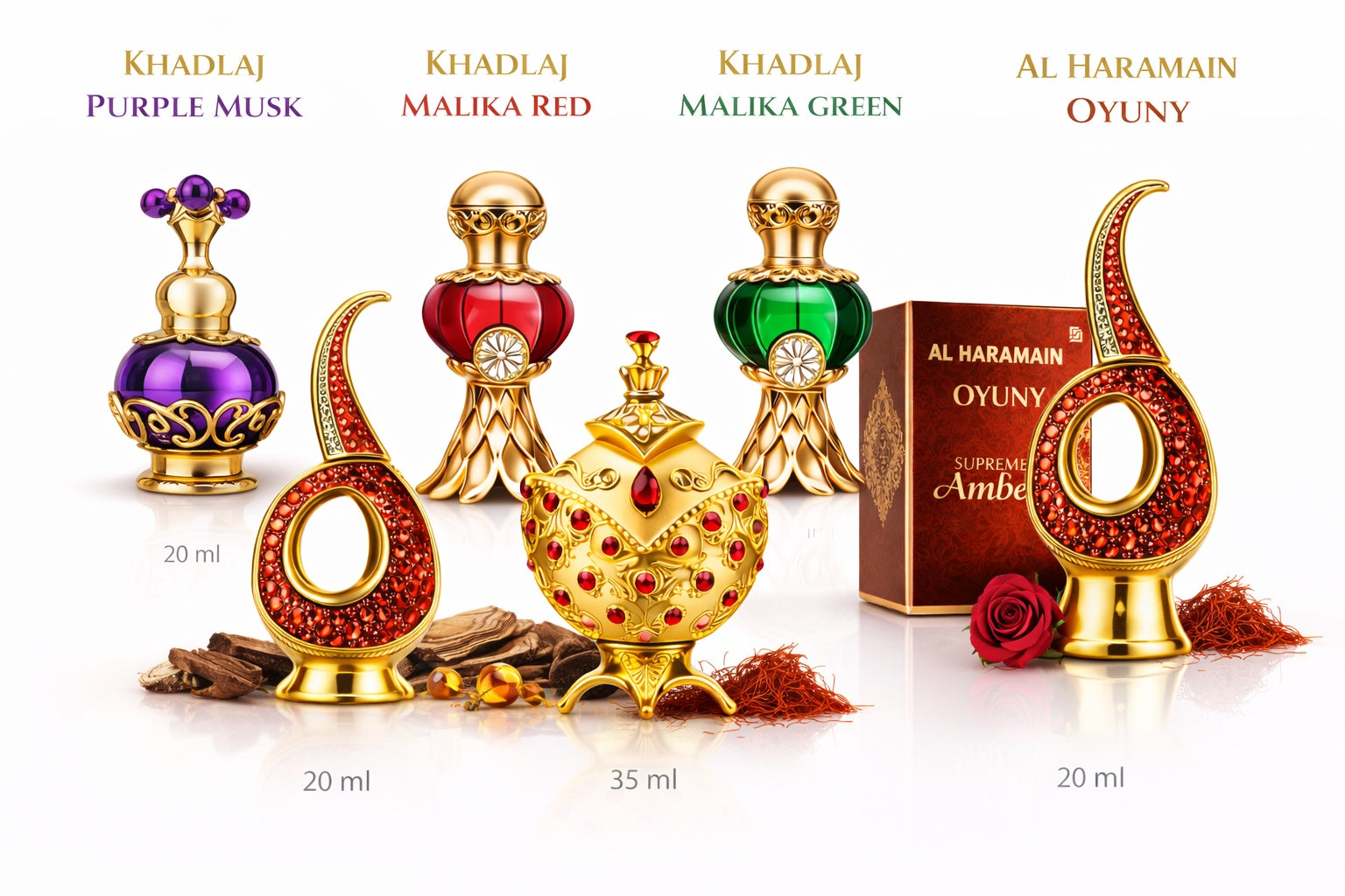 Coffret 5 parfums orientaux – Élégance & raffinement